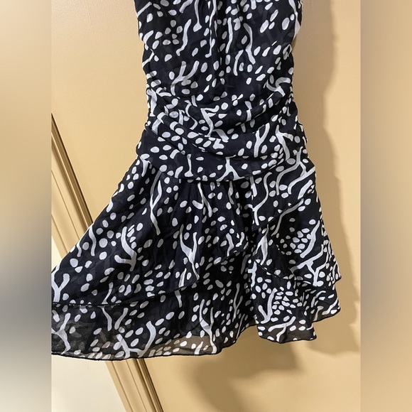 Diane Von Furstenberg Black and White Patterned Dress - Picture 5 of 6